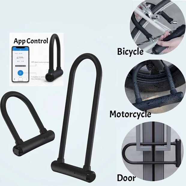 Велосипедный cмарт-замок Yeelock Smart Wire Rope Lock G01YSB Black : характеристики и инструкции - 3