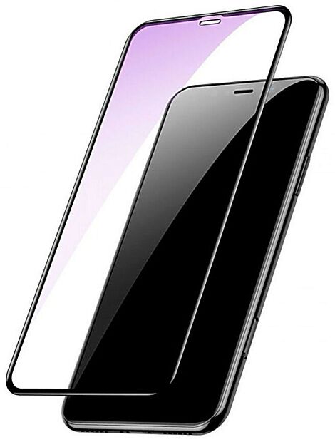 Защитное стекло BASEUS SGAPIPH65-HE01 для iPhone XSmax/11 Pro Max, 0.2mm, черный, Anti-blue - 4