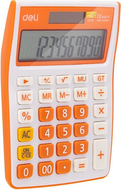 Калькулятор Deli E1238/OR оранжевый 12-разр. RU - 2