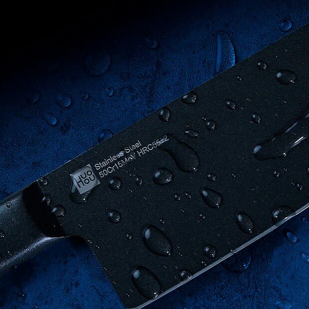 Набор ножей HuoHou Heat Cool Black (4 ножа  подставка) (HU0076) (Black) RU - 3