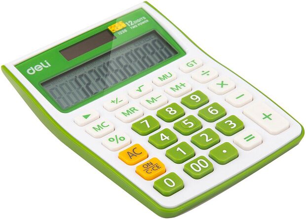 Калькулятор Deli E1238/GRN зеленый 12-разр. RU - 1