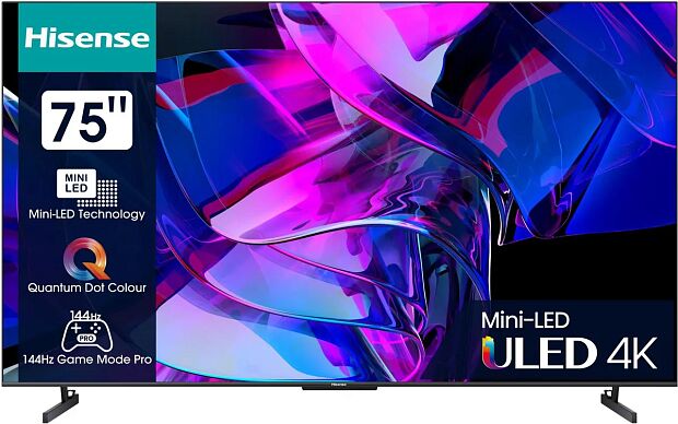 Телевизор ЖК 75 Hisense/ 75, Ultra HD, Full Array LED, 120Гц, Smart TV (ОС VIDAA U7), Wi-Fi, DVB-T2/T/C/S2/S, HDR 10 - 3