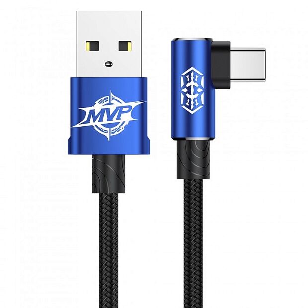 Кабель Baseus MVP Elbow Type Cable USB For Type-C 1.5A 2m (Blue/Синий) : отзывы и обзоры 