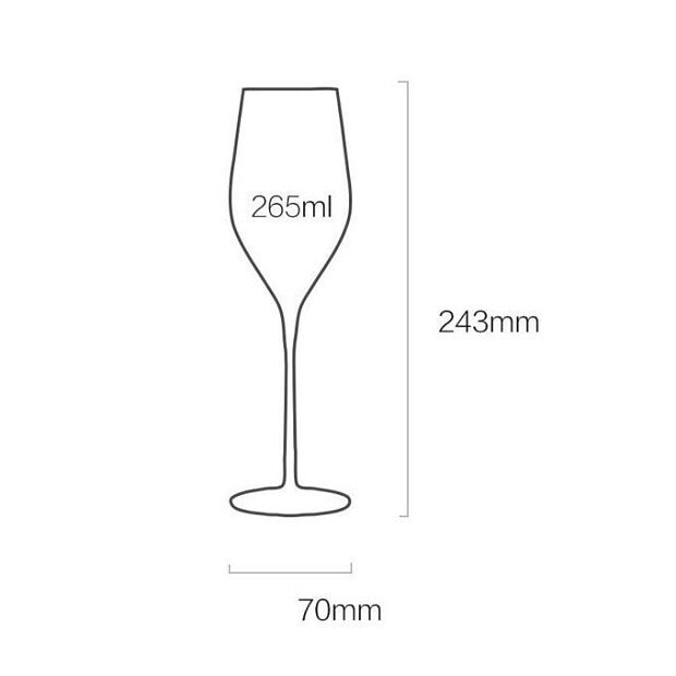 Бокалы для шампанского ручной работы Circle Joy (265 ml) (CJ-JB02) - 5