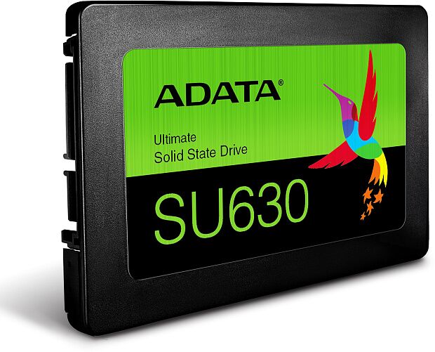 Твердотельный накопитель ADATA SSD Ultimate SU630, 480GB, 2.5 7mm, SATA3, 3D QLC, R/W 520/450MB/s, IOPs 40 000/65 000, TBW 100, DWPD 0.2 - 4