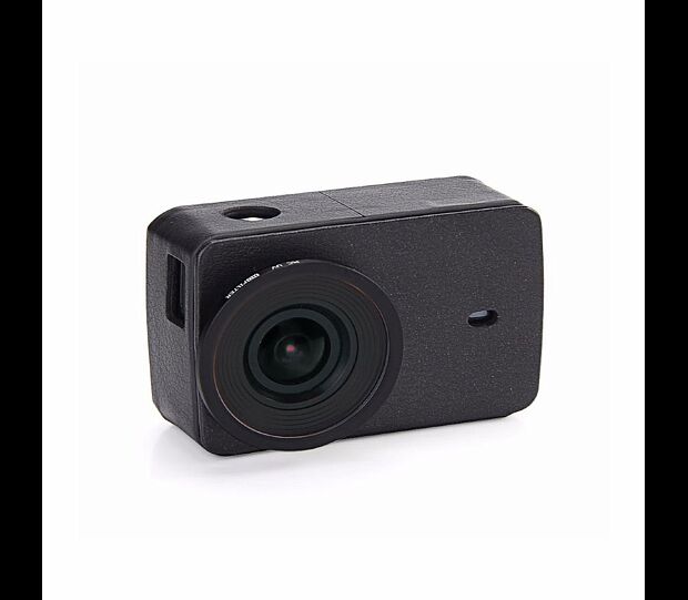 Кожаный чехол с УФ-защитной линзой объектива для экшн-камеры Xiaomi Yi 2 4K Action Camera (Black/Черный) - 4