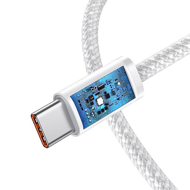 Кабель USB-C BASEUS Dynamic Series Fast Charging, Type-C - Type-C, 5A, 100W, 2 м, белый - 6