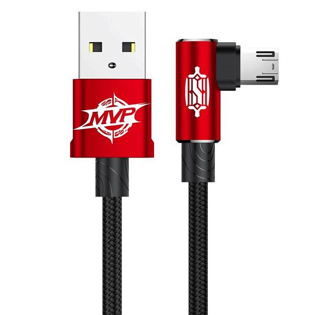 Кабель Baseus MVP Elbow Type Cable USB For Micro 2A 1m (Red/Красный) 