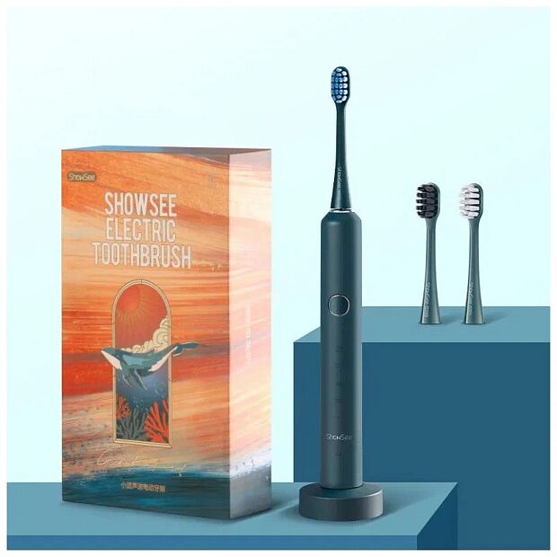 Электрическая зубная щетка ShowSee Electric Toothbrush Travel Set Blue (D2T-B) - 3