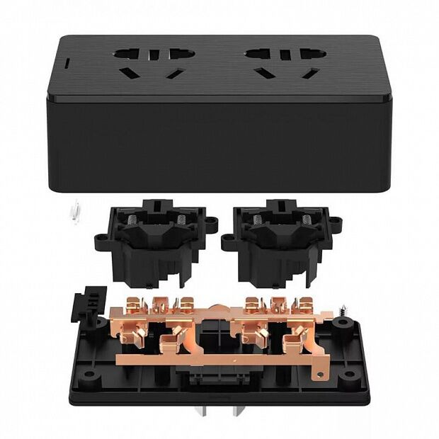 Сетевой удлиннитель Tupo 2 Plug-in Power Strip Converter Socket (Black/Черный) - 4