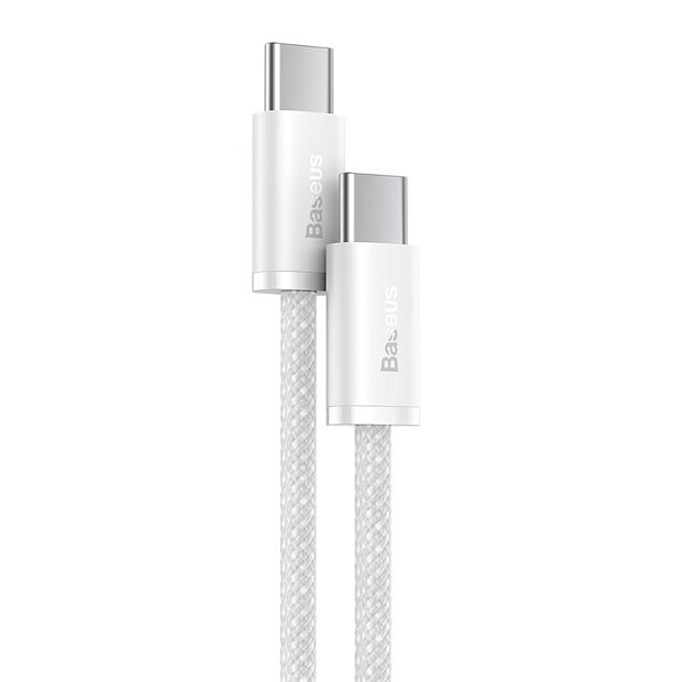 Кабель USB-C BASEUS Dynamic Series Fast Charging, Type-C - Type-C, 5A, 100W, 2 м, белый - 1