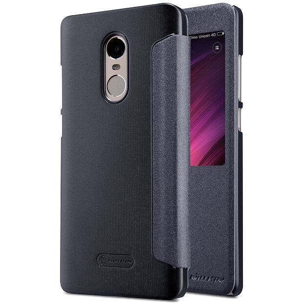 Чехол-книжка для Xiaomi Redmi Note 4X Nillkin Sparkle Leather Case (Black/Черный) 