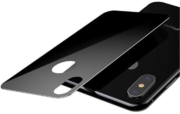 Защитное стекло BASEUS SGAPIPH58-BM01 для iPhone XS, заднее, черный - 2