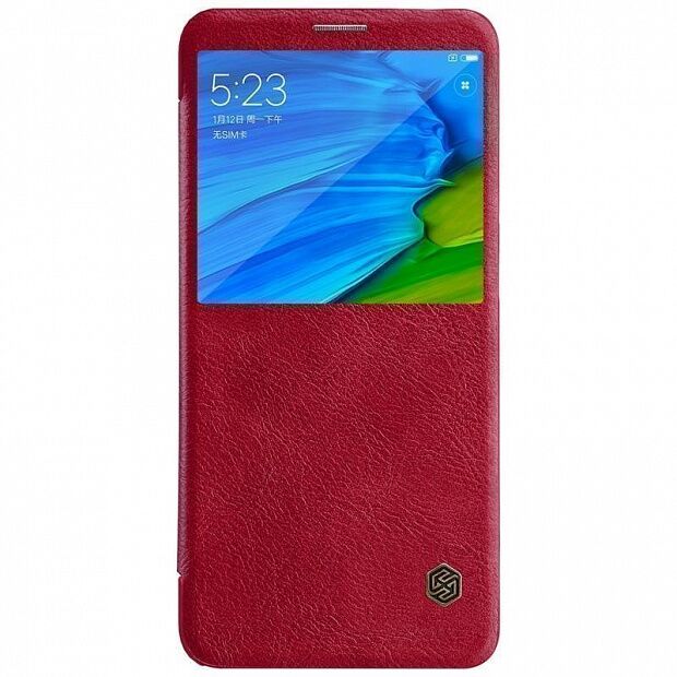 Чехол для Xiaomi Redmi Note 5 Pro Nillkin QIN Leather Case (Red/Красный) 