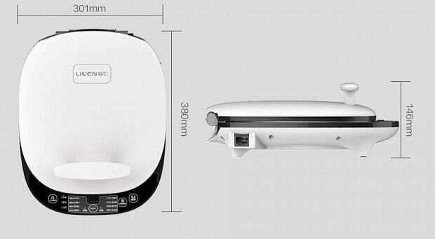 Электрическая сковорода Xiaomi Liren Smart Detachable Electric Baking Pan (White/Белый) - 2