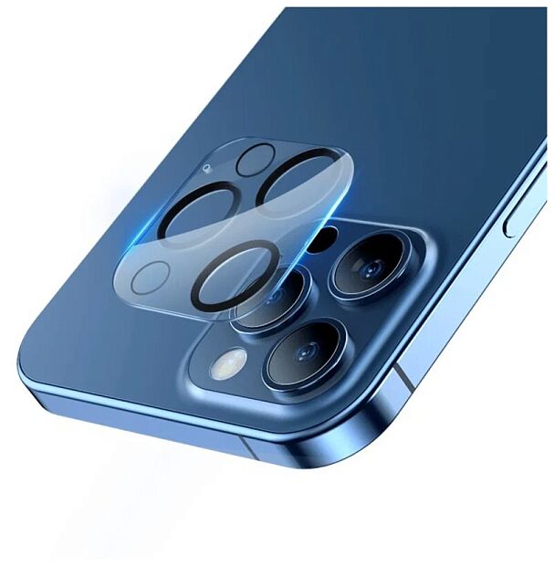 Защитное стекло BASEUS SGAPIPH61P-AJT02 на объектив камеры для iPhone 12 Pro 6.1, прозрачный, (2шт) - 1