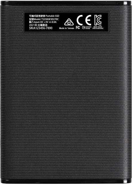 Твердотельный накопитель Transcend Portable SSD ESD270C, 250GB, Type-C, USB 3.1 Gen2, R/W 520/460MB/s, 77x56x10mm, Black - 8