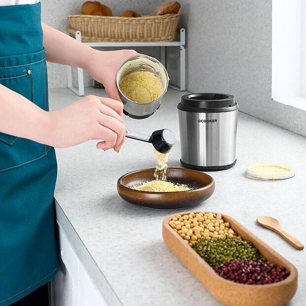 Измельчитель Qcooker Kitchen Press Grinding Cup CD-YM200 (Silver) - 3