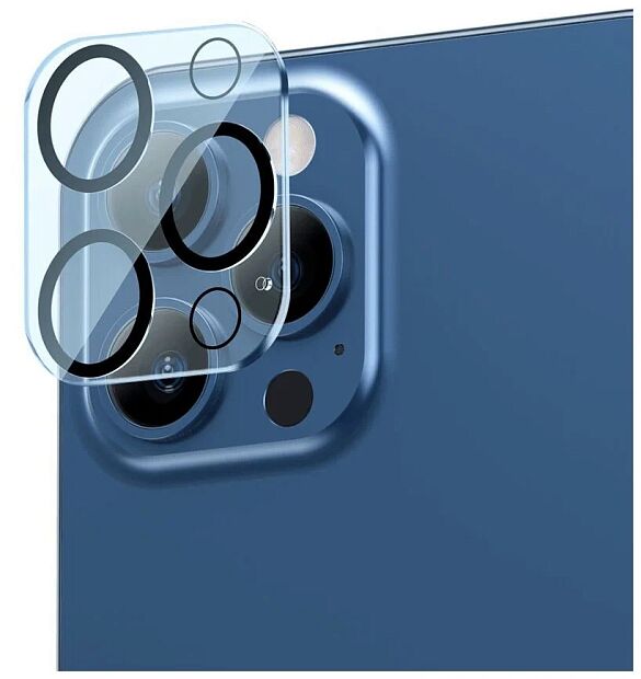 Защитное стекло BASEUS SGAPIPH61P-AJT02 на объектив камеры для iPhone 12 Pro 6.1, прозрачный, (2шт) - 10
