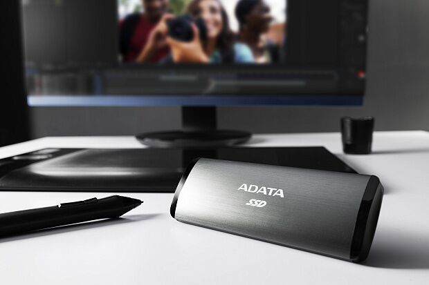 Твердотельный накопитель ADATA External SSD SE760, 256GB, Type-C, USB 3.2 Gen2, R/W 1000/800 MB/s, 122x44x14mm, Black - 8
