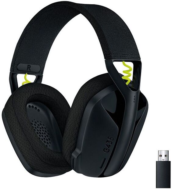 Гарнитура/ Logitech Headset G435 LIGHTSPEED Wireless Gaming  BLACK- Retail 