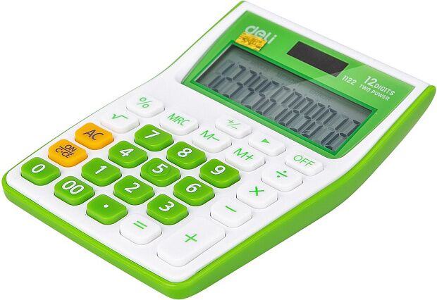 Калькулятор Deli E1122/GRN зеленый 12-разр. RU - 2
