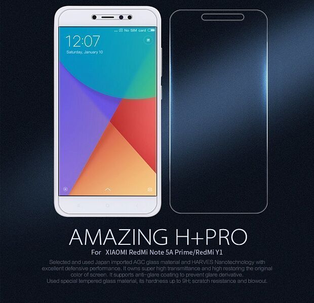 Закаленное стекло для Xiaomi Note 5A/Note 5A Prime Nillkin Amazing 9H : отзывы и обзоры - 1