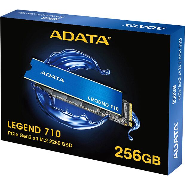 Твердотельный накопитель ADATA SSD LEGEND 710, 256GB, M.2(22x80mm), NVMe 1.4, PCIe 3.0 x4, 3D NAND, R/W 2100/1000MB/s, IOPs 90 000/130 000, TBW 65, D : характеристики и инструкции - 8