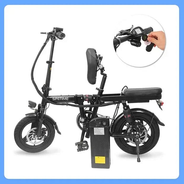 Электровелосипед Spetime E-Bike S6 Pro Black RU - 1