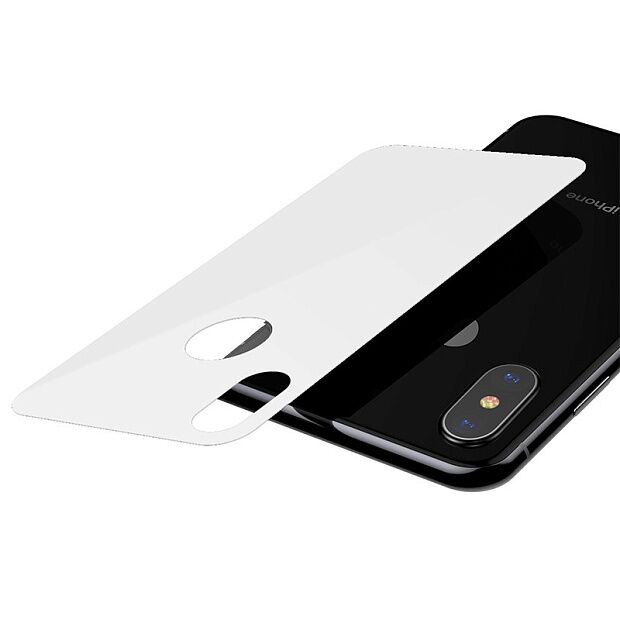 Защитное стекло BASEUS SGAPIPH65-BM02 для iPhone XSmax, 0.3mm, заднее, белый - 4
