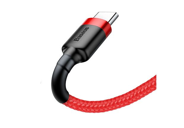 Кабель Baseus Cafule Cable USB For Type-C 3A 1M CATKLF-B09 (Red/Красный) - 2