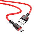 USB кабель BOROFONE BX63 Charming MicroUSB, 1м, 2.4A, силикон (красный) - фото