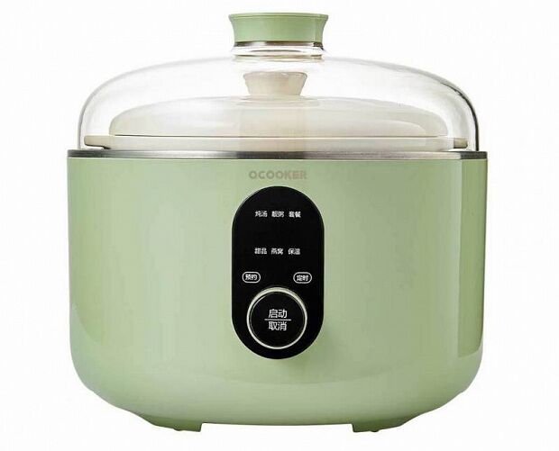 Мультиварка Qcooker Round Small Stew Electric Cooker (Green/Зеленый) : характеристики и инструкции 