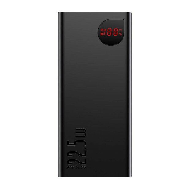 Портативный аккумулятор BASEUS Adaman Metal Digital Display 22.5W, 3A, 20000 мАч, черный, быстрая зарядка, дисплей (PPAD000101) - 3