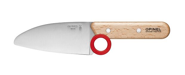 Нож шеф-повара Opinelзащита пальцев, деревянная рукоять, нержавеющая сталь, коробка, 001744 - 1