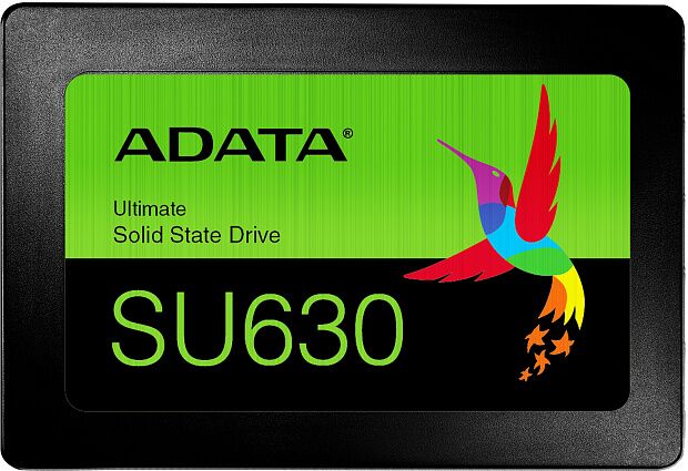 Твердотельный накопитель ADATA SSD Ultimate SU630, 480GB, 2.5 7mm, SATA3, 3D QLC, R/W 520/450MB/s, IOPs 40 000/65 000, TBW 100, DWPD 0.2 - 2