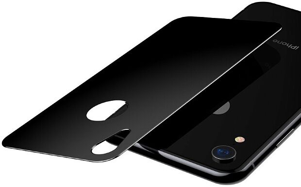 Защитное стекло BASEUS SGAPIPH61-BM01 для iPhone XR, заднее, черный - 6
