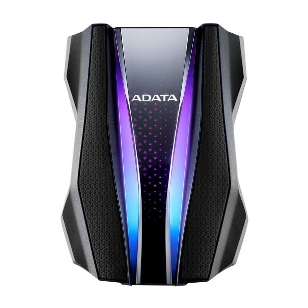 Внешний жесткий диск Portable HDD 2TB ADATA HD770G (Black), USB 3.2 Gen1, IP68, RGB lighting, 139x98x26mm, 270g - 2