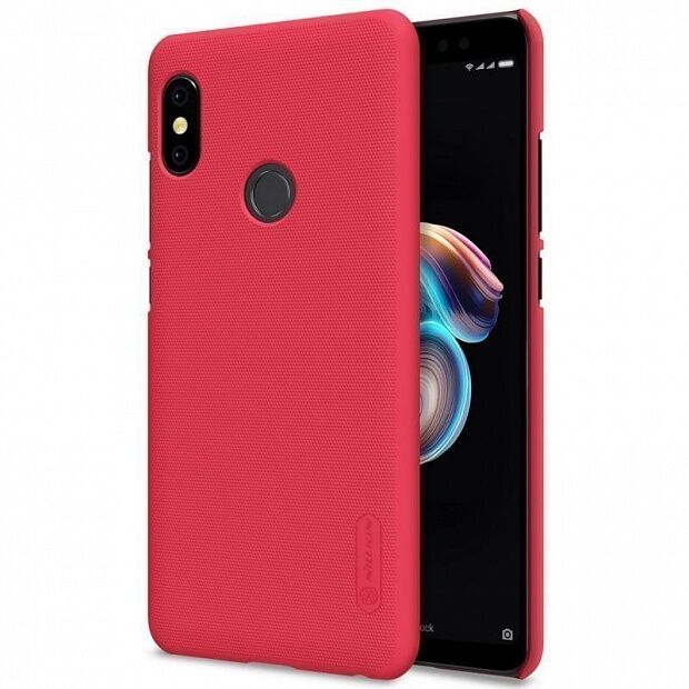 Чехол для Xiaomi Redmi Note 5 Pro Nillkin Super Frosted Shield (Red/Красный) - 1