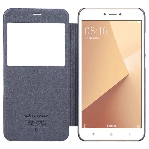 Чехол для Redmi Note 5A Nillkin Sparkle Leather Case (Black/Черный) : отзывы и обзоры - 3