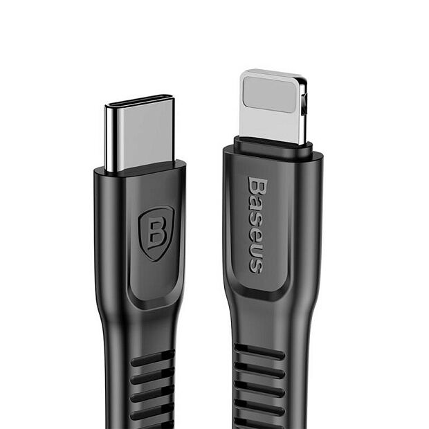 Кабель для iPhone Baseus Tough Series Type-C to Lightning Cable 2m (Black/Черный) - 1