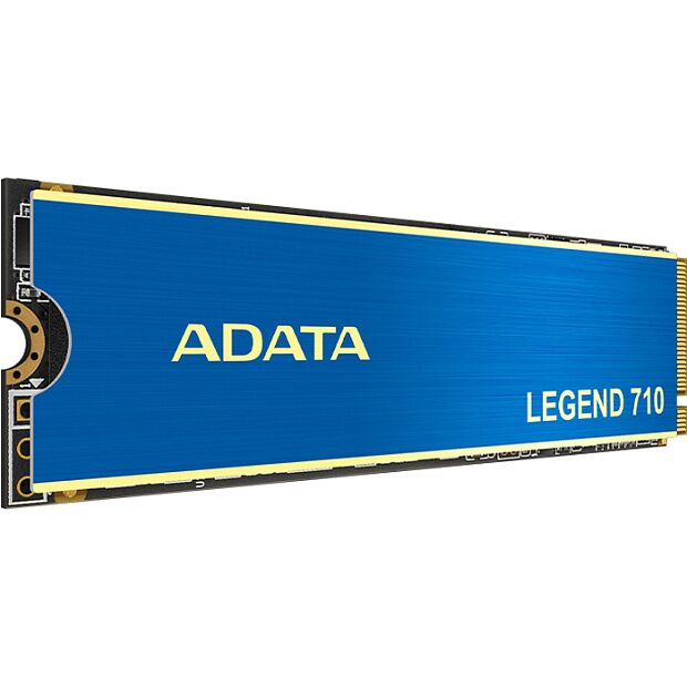 Твердотельный накопитель ADATA SSD LEGEND 710, 512GB, M.2(22x80mm), NVMe 1.4, PCIe 3.0 x4, 3D NAND, R/W 2400/1000MB/s, IOPs 90 000/150 000, TBW 130, - 3