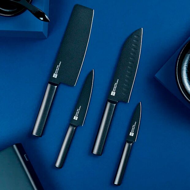 Набор ножей HuoHou Heat Cool Black (4 ножа  подставка) (HU0076) (Black) RU - 2