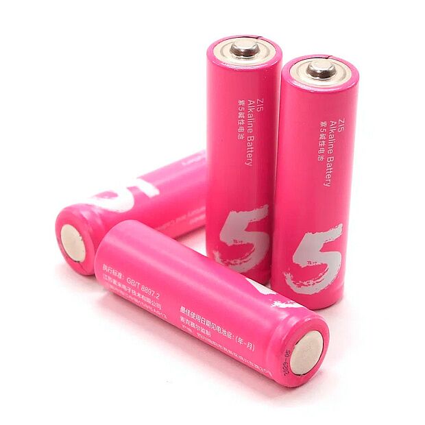 Батарейки алкалиновые ZMI Rainbow Zi5 типа AA (уп. 4 шт) (Pink) - 3