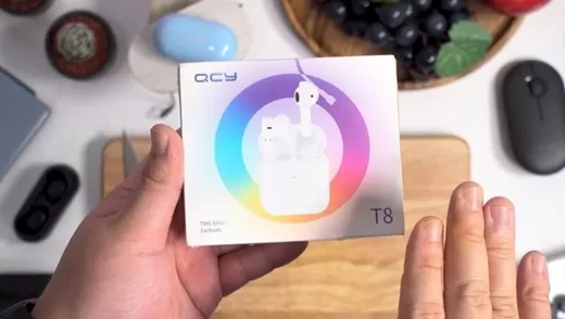 Упаковка Bluetooth-наушников QCY T8