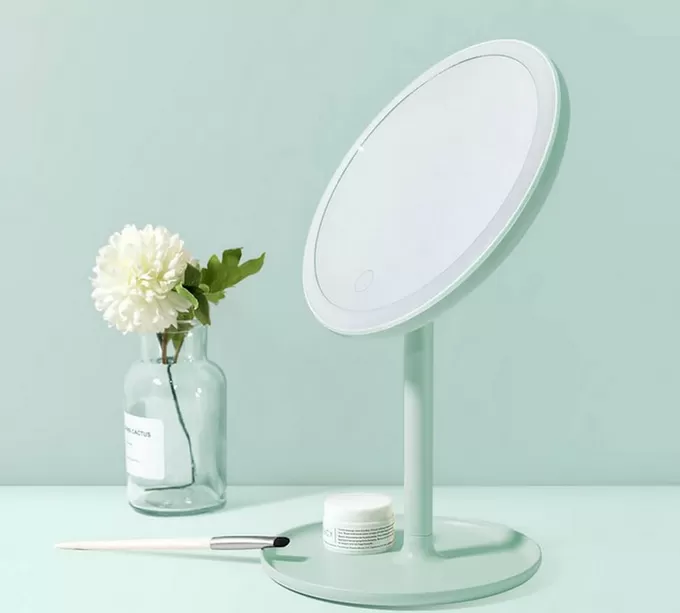 Внешний вид зеркала для макияжа Xiaomi DOCO Daylight Small White Mirror Standard Edition HZJ001