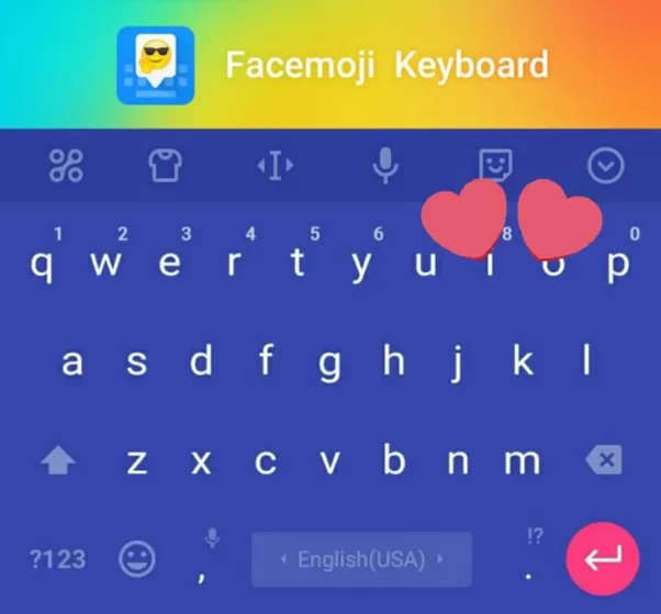 Интерфейс клавиатуры Facemoji keyboard for Xiaomi