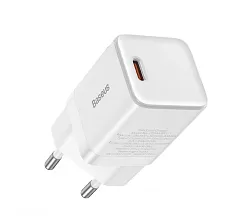 Зарядное устройство BASEUS GaN3 USB-C, 3A, 30W, белый (CCGN010102) - Фото