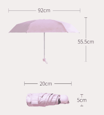 Xiaomi Empty Valley Off Sunscreen Black Plastic Umbrella (Pink) - 3
