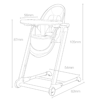 Складной стульчик для кормления детей Xiaomi Bebehoo-Assisted Infant Dining Chair (Red/Красный) - 2
